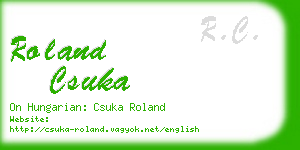 roland csuka business card